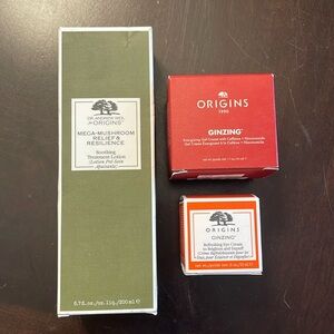 ORIGINS Ginseng Gel + Eye Cream and Mushroom Lotion